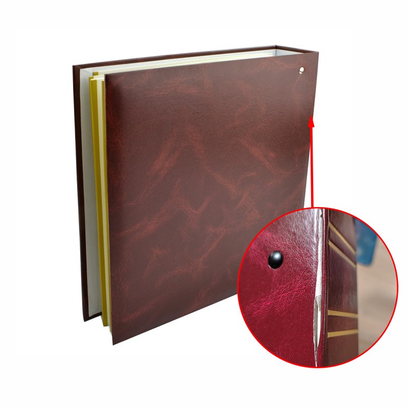 Album foto Classic 23x28 cm, 50 pagini albe autoadezive, tip caiet mecanic, visiniu, RESIGILAT - imagine 6